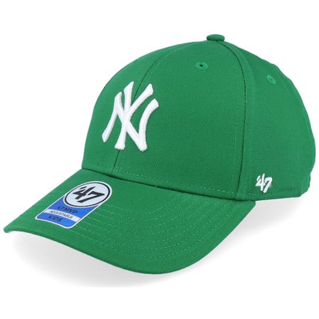 47 Brand - Kids New York Yankees Raised Basic Mvp Kelly Adjustable Adjustable Green Cap - MLB @ Hatstore