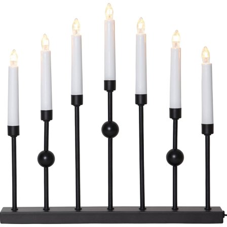 Star Trading - Adventstake 138-52 Ljusstake Gustavo Svart