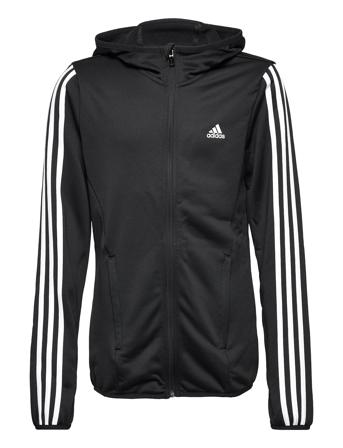 Adidas Designed To Move 3-Stripes Full-Zip Hoodie Black Adidas Performance