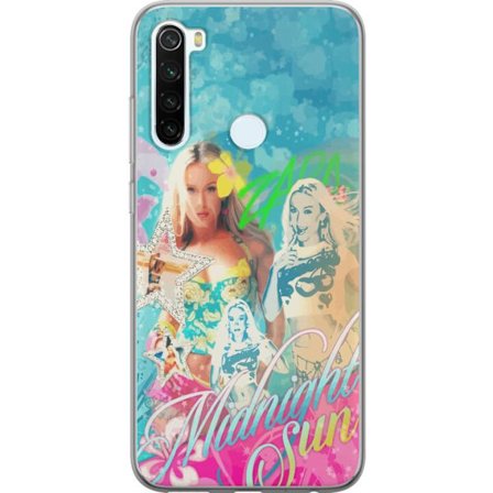 Yhteensopiva Puhelinkuori Xiaomi Redmi Note 8 Seikkailumaailma Steve, Creeper ja eläimillä värikkäässä palikkagrafiikassa