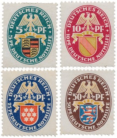 Tyske Rige 1926 - MICHEL 398-401 - Postfrisk