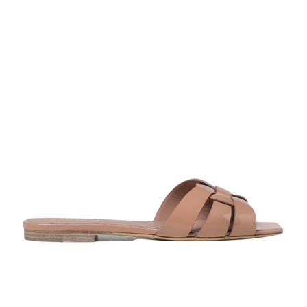 Saint Laurent Tribute Sliders Pink, Dame Sandaler, Størrelse: 36 EU
