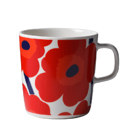 Marimekko Mugg Unikko 4 dl Kök & matlagning Vit ONESIZE