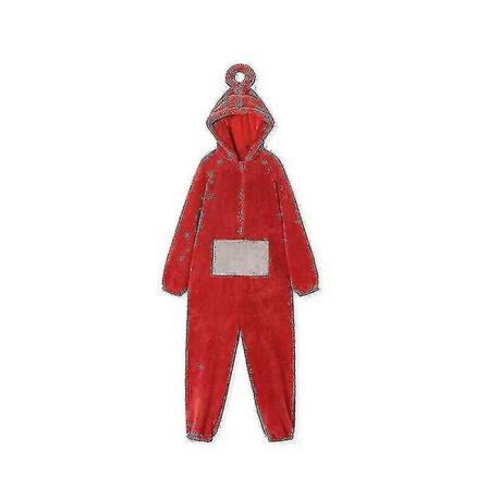 Anime Teletubbies Kostyme Voksen Jul Pyjamas Pyjamas Natttøy Jumpsuit Red XL