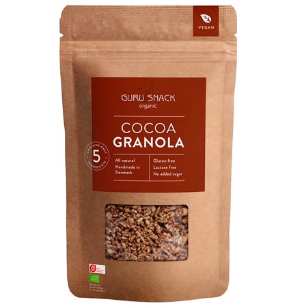 Guru Snack Cocoa Granola 350 g, Helse & Madvarer, Gryn, Flager & Drys, Drys