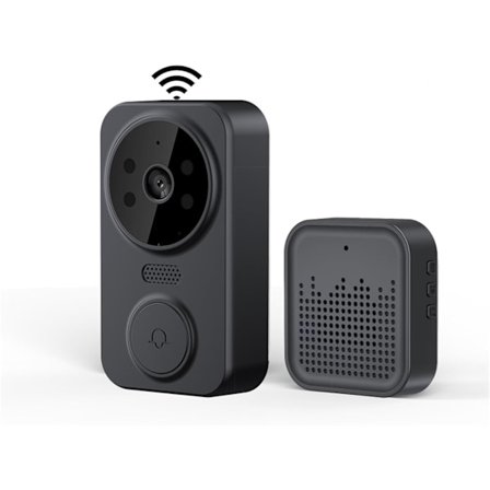 Smart dørklokke, trådløs videodørklokke med intelligent visuel dørklokke, HD nattesyn wifi sikkerhedsdørklokke, batterivers.