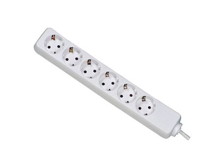 LANAB DESIGN Grenuttag Cubic 6 uttag vit - Lyreco - Kontorsmöbler och inredning - Elartiklar - Grenuttag