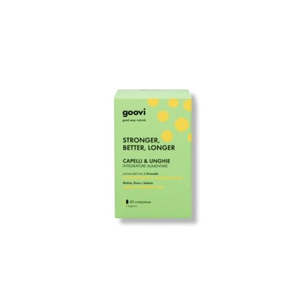 Goovi Integratori Alimentari Capelli & Unghie STRONGER, BETTER, LONGER 1x60pz - Integratore Unghie e Capelli