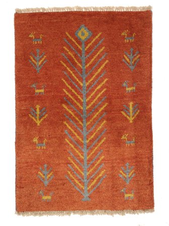 Small Gabbeh Rug 62X88 Wool