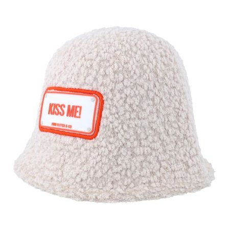 John Hatter & Co - Svart bucket Hatt - Winter Kiss Me! White Bucket @ Hatstore