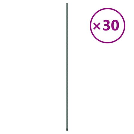 vidaXL Växtstöd 30 st grön 90 cm stål