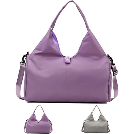 Sports Bag (Lilla), Træningspose med skorum til Fitness Bag, Fitness Bag, Svømmetaske, Rejsetaske, Weekendtaske, Rejsetaske til mænd og kvinder