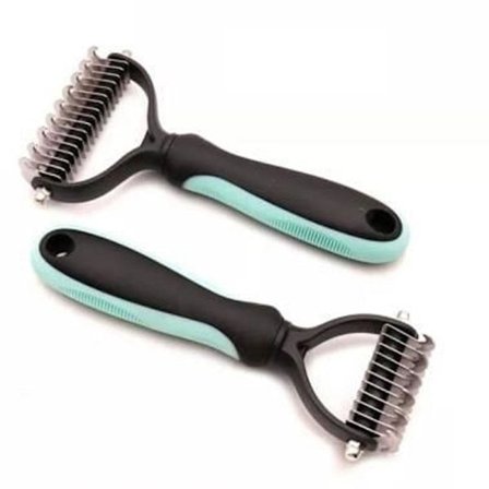 Flokefjerner underullskam for hund og katt Grønn/Svart