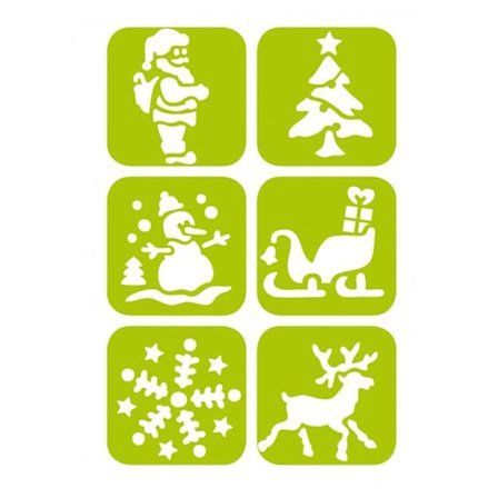 Joulustensiilit lapsille - DTM LOISIRS CREATIVES - 6 kpl setti - Uudelleenkäytettävä muovi - Vihreä