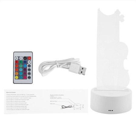 3D-yövalo, ABS-jalustan pidike, sello-muoto, lamppu kosketus KLB