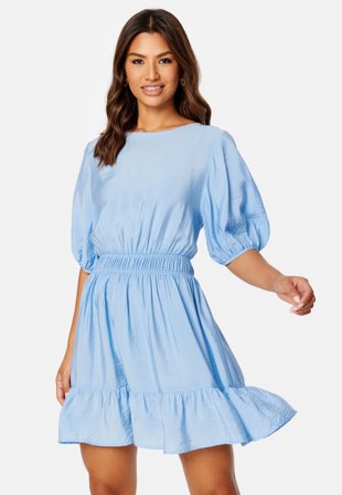 GANT Flounce Puff Sleeve Dress 406 WATERFALL Klær