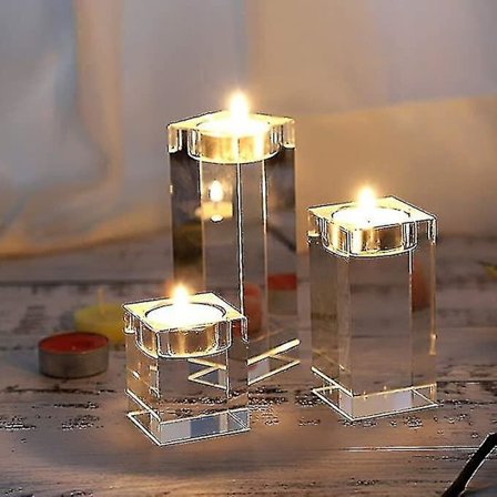 Kristall Lysestake Lysestake Klar Glass Lysestaker - Excellence