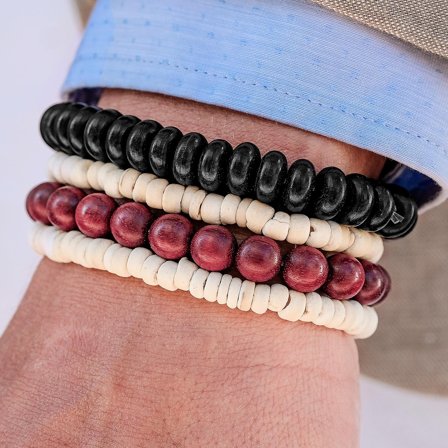 Bracelet Miro en bois et noix de coco pour hommes - Bracelets de perles - pour Hommes - Lucleon