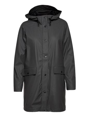 Vmasta 3/4 Teddy Coated Jacket Noos Outerwear Rainwear Rain Coats Musta Vero Moda