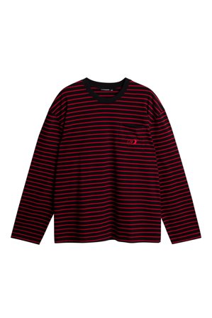 J.Lindeberg - Walsh Stripe Long Sleeve Tee - Black - Mann - XL