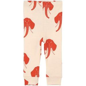 Mini Rodini Off-white Elephants Leggings 92/98 cm - Bottoms - 92/98 cm - White