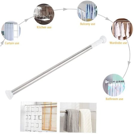 Dusjstang 50-80CM roterende justerbar dusjstang også som