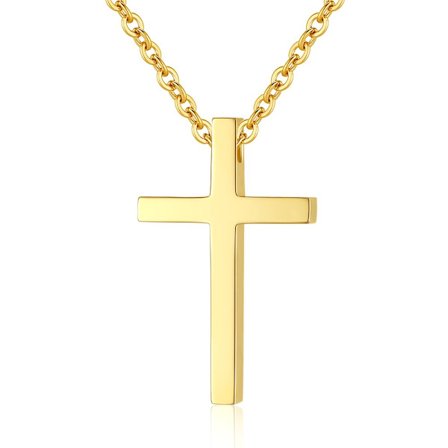 Par Halskæde, Kvinders, Mænds, Guld, Kors Halskæde, Kors Vedhæng, Elsker, Fødselsdags Tilbehør kryds og forgyldt kors.