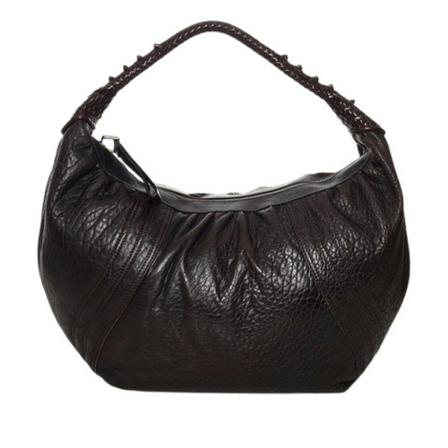 Fendi Vintage, Pre-owned Leather Shoulder Bag Bruin, Dames, Maat:ONE Size