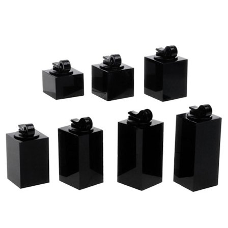 Korujen esittelyteline Sormusteline MUSTA NELIÖ