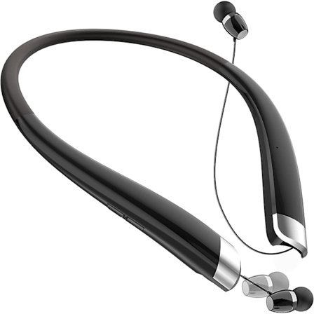 Nackband Retraktila Bluetooth-hörlurar, Trådlösa Headset-öronsnäckor Sport Brusreducerande Stereo-hörlurar med Mikrofon för Körning Kompatibel med