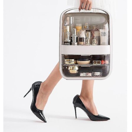 Suuri luova meikkiteline, läpinäkyvä säilytyslaatikko