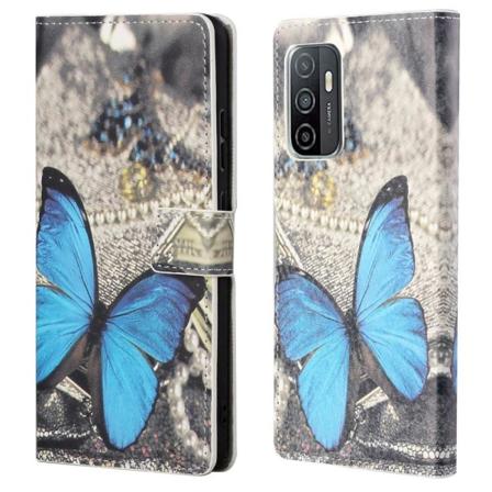 Samsung Galaxy A53 5G premium plånboksfodral - Blue Butterfly Blue Butterfly