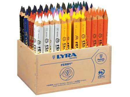 LYRA Färgpenna Ferby 12x8 färger - Lyreco - Skola och förskola - Pennor och tillbehör - Färgpennor - Trekantsgrepp