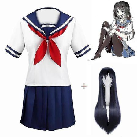 Halloweenin kuuma tuote anime Yandere Simulator Ayano Aishi Cosplay-asu, tytt jen koulun JK-uniformu, naisten mekot, t ydet setit Size sending message