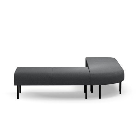Eckbank VARIETY, nach außen, Stoff Blues CSII, anthrazit