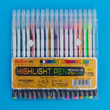 Highlighter Gel Pen Färgad Neutral Pen 18 FÄRGER 18 FÄRGER