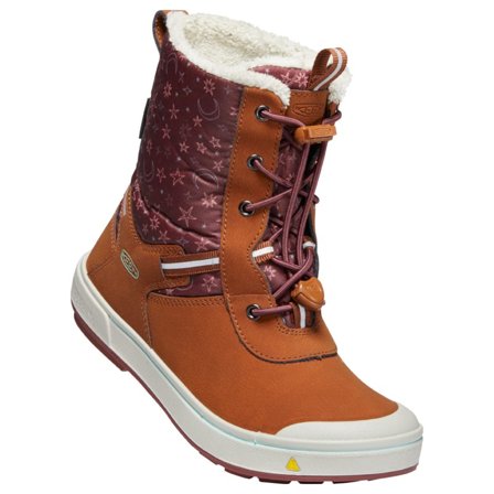 Keen Little Kids Kelsa Tall Waterproof Children lined boots Brown 30