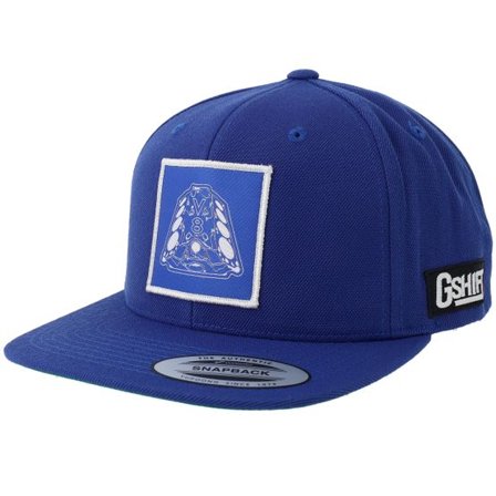 Gearshift - Blå snapback Keps - V8 Engine Blueprint Patch Royal Snapback @ Hatstore