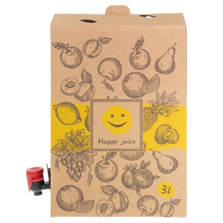 Marjukka Bag In Box-pose med kran 3 liter 4-pakning' - 'Transparent