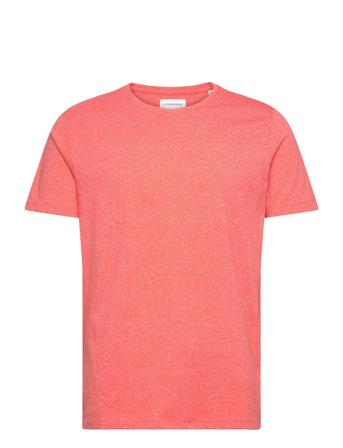 Mouliné O-Neck Tee S/S T-shirts Short-sleeved Korall Lindbergh*Betinget Tilbud