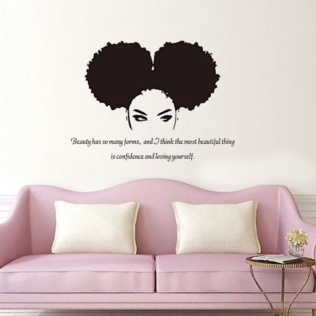 Dekaler Sitat Øyenbryn & Vipper Veggklistremerker Skjønnhetssalong Butikkdekor Skilt Veggklistremerke Kunst Vinyl Soverom Tapet LC465 (Svart)