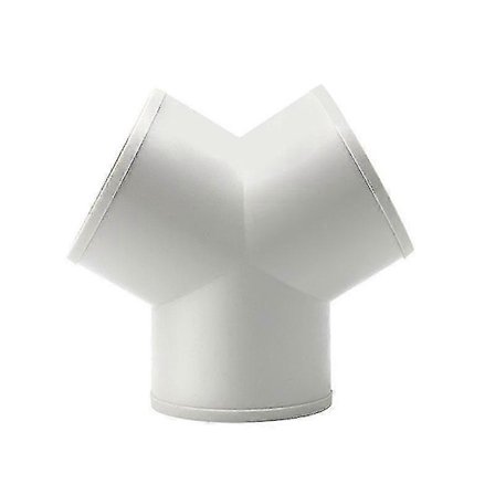 Fantronix 150 mm Cirkulär Likvärdig Ventilation Y-stycke Splitter För Runt Ventilationsrör - 6 Tum Vit PVC-rör Flexibel Slanganslutning