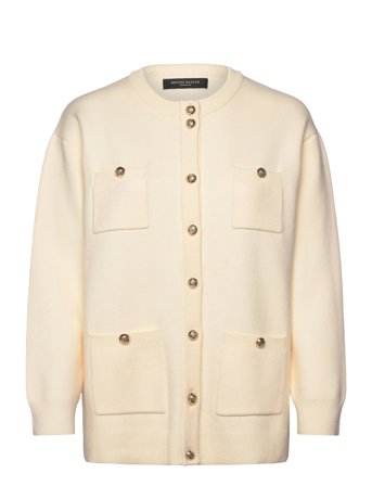 Bruuns Bazaar Simonabbcaili Knit Cardigan - Cream - XL