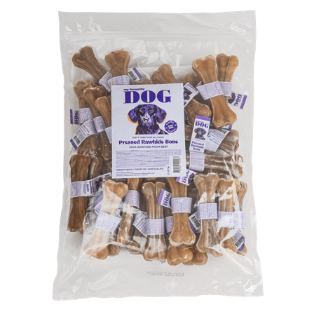 My favourite DOG - Presset tyggebein av råhud - Naturell 12,5 cm, 30-pk - Hund - Hundegodbiter & tyggebein - Hundebein & tyggekringler - ZOO.no