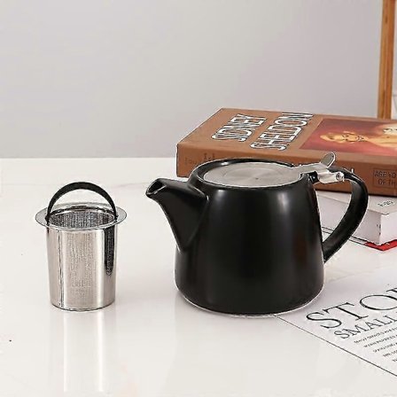 Autentisk japansk keramisk tekande | Rustfri stål infuser | Elegant og funktionel til eftermiddagste