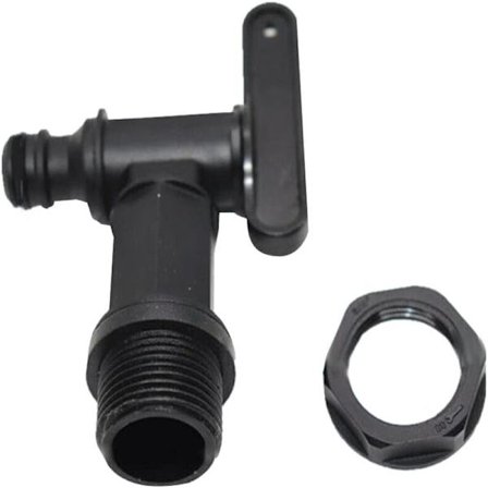 1000l plasttankran, IBC-vannbeholderadapter, hageslangekranadapter, for regnvannssamler, drivstofftank (plast)