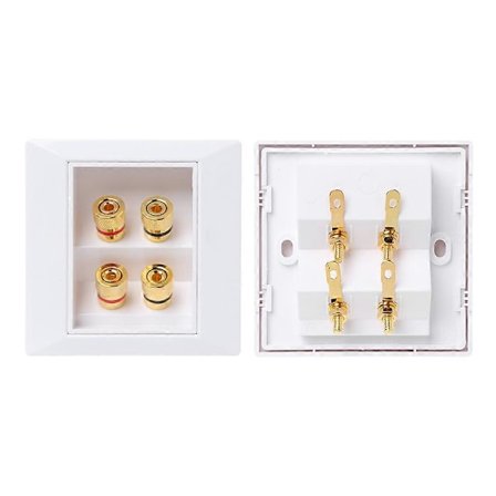 Vägguttag Audio Video Panel Högtalare Kopplingsdosa Strömuttag