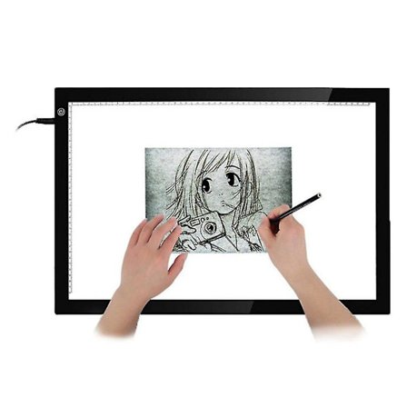 A3 Bærbar LED Tegnebrett Berøringsdimming Bord