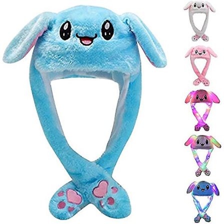 Hat Fun Plys Kanin Hat Ører Mobil Hop Hat Plys Kanin Hat Børn Voksen Jul Fest Cosplay Sød Dyr Hat