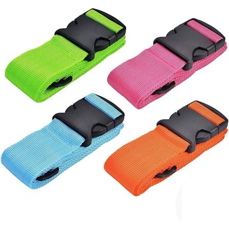 Kofferreim 4-pakke Justerbar Koffert med Reisepakningsreim